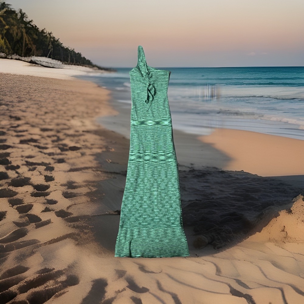 ASOS Design Women's One‎ Shoulder Strap Dress Green Size 4